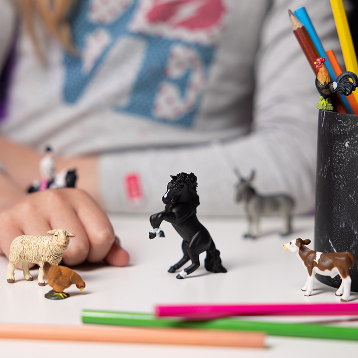 Mini PLUS Farm figurine, 12 pieces