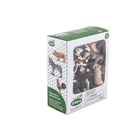 Figurine Mini PLUS Ferme, 12 pièces