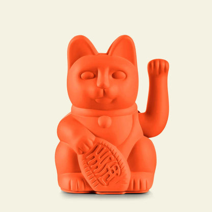 Neon Orange Lucky Cat