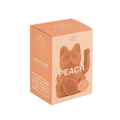 Chat Chanceux Pêche Donkey | Maneki Neko Lucky Cat boutique orange