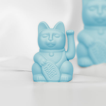 Mini Chat Chanceux Bleu Clair