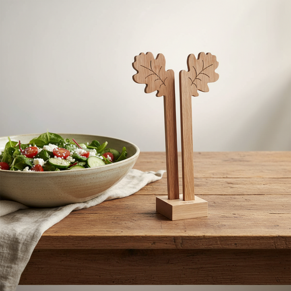 Couverts à salade - Feuilles de chêne