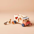 Safari Game, Jeep Shape Sorting Game for Children, FSC® Made of Wood