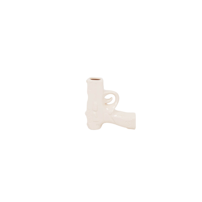 Gun White Flower Vase