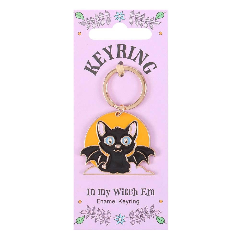 Cat Bat &amp; Moon Keychain