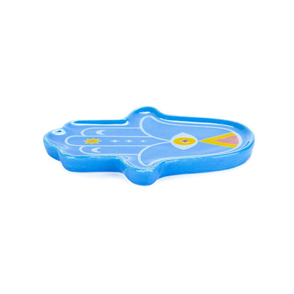 Incense holder, Lucky Hand, blue, ceramic