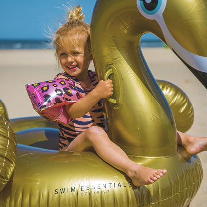 Cygne Gonflable Doré XXL