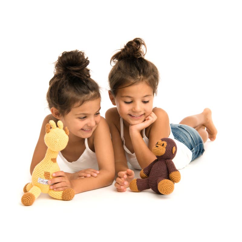 Gehaakt pluche speelgoed - Donkerbruine aap