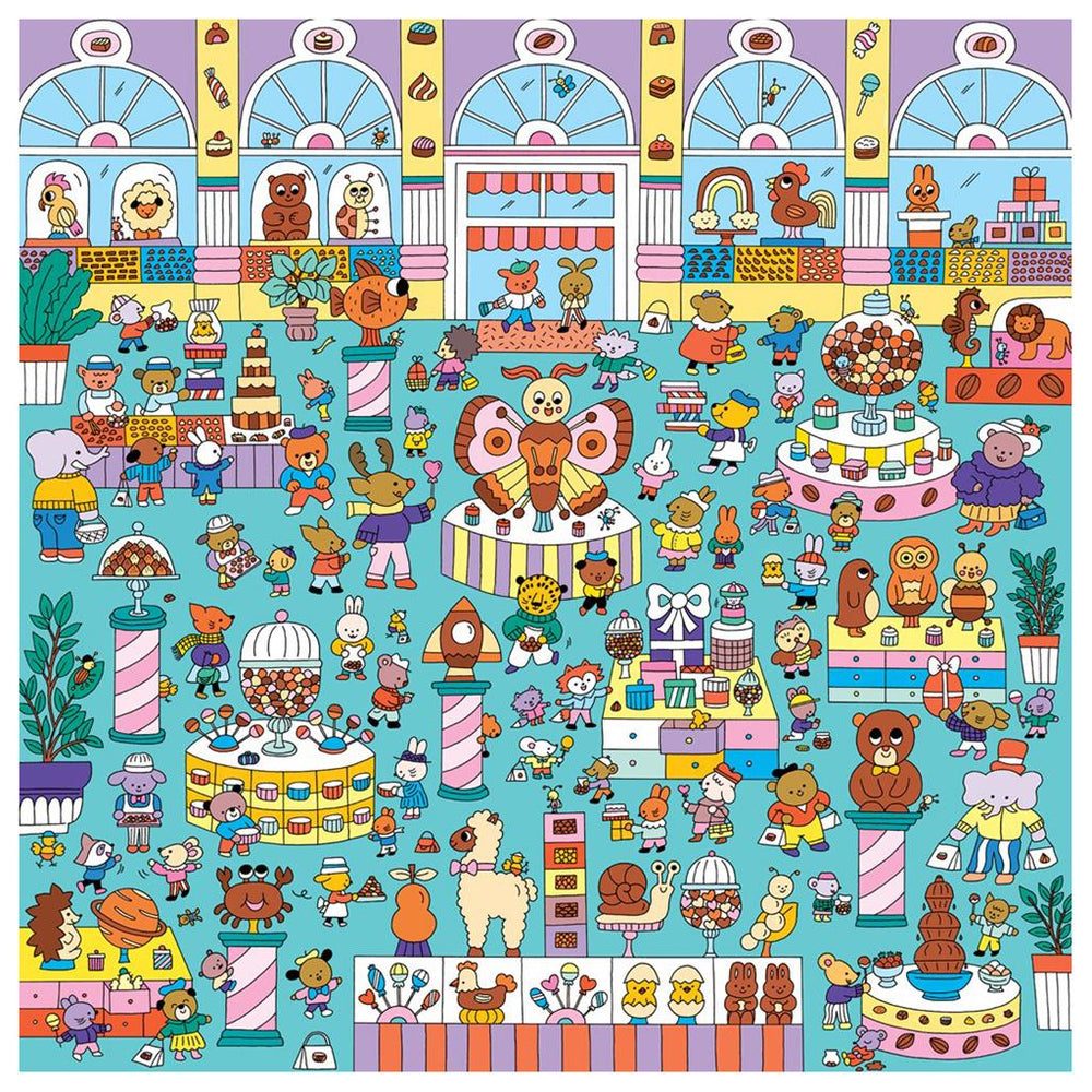 Puzzle Chocolate Shop cherche et trouve - 500 pièces