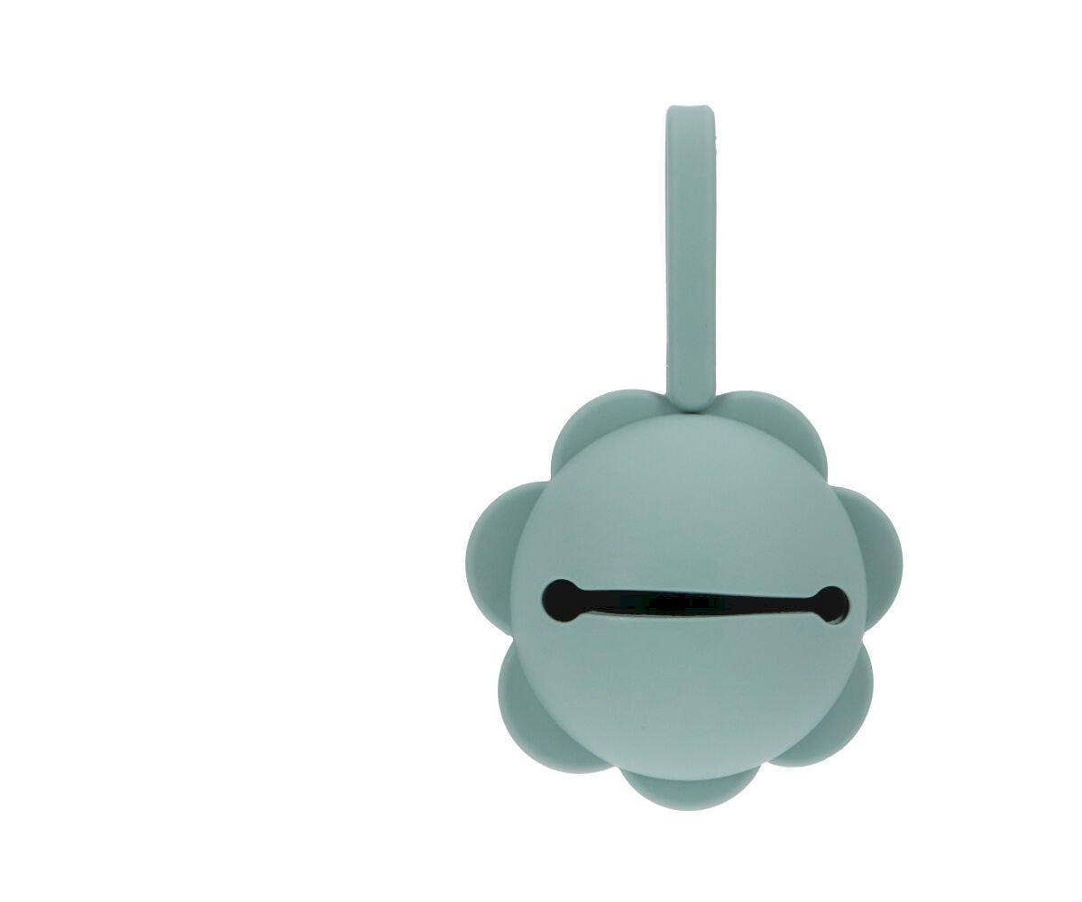 Porte-sucette en silicone Fleur sauge clair