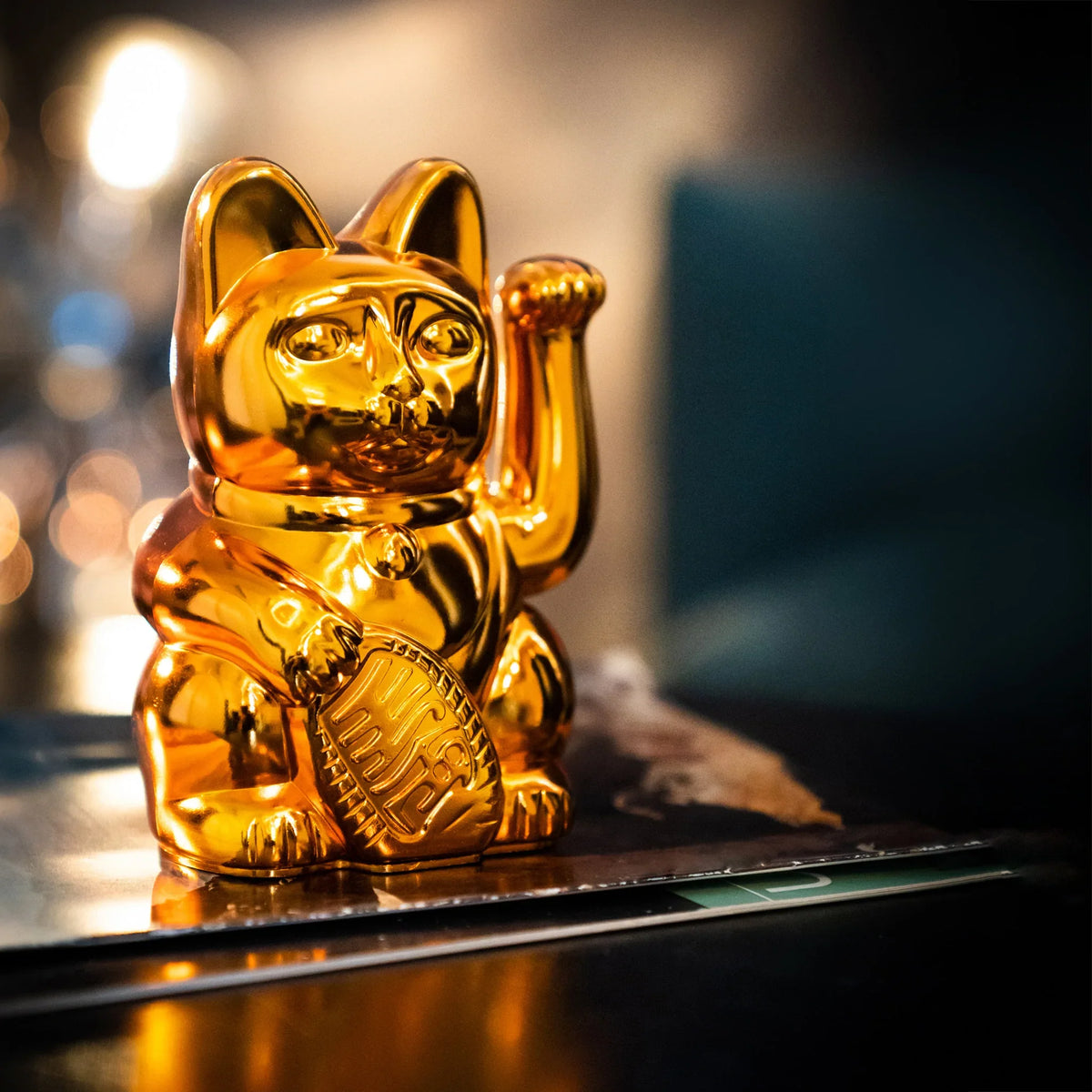 Shiny Copper Lucky Cat - Cosmic Edition Mars