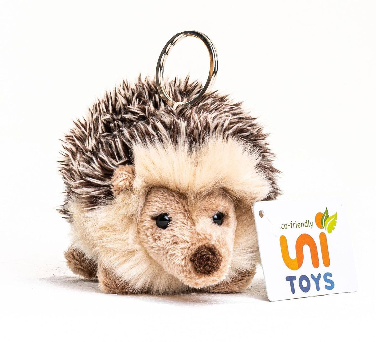 Hedgehog plush keyring