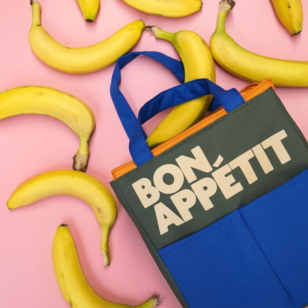 Geïsoleerde tas "Bon Appétit" - Blauw