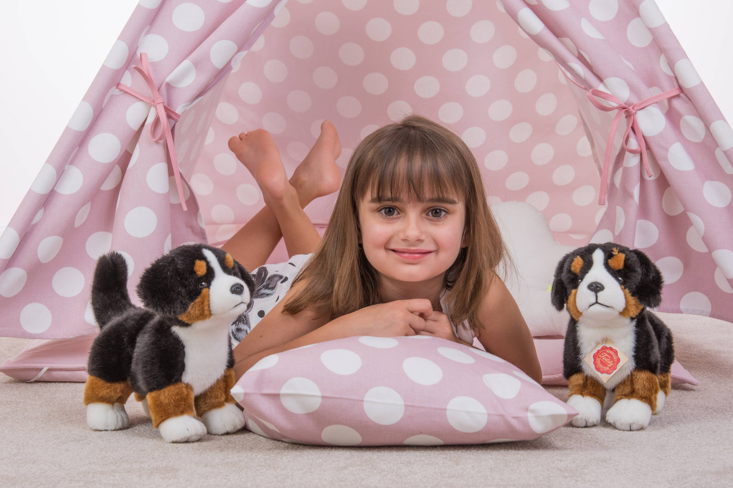 Standing Bernese Mountain Dog Puppy Plush Toy
