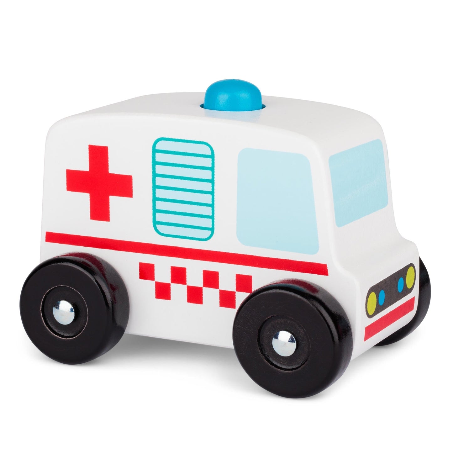 AMBULANCE SONORE ET JOUET EN BOIS