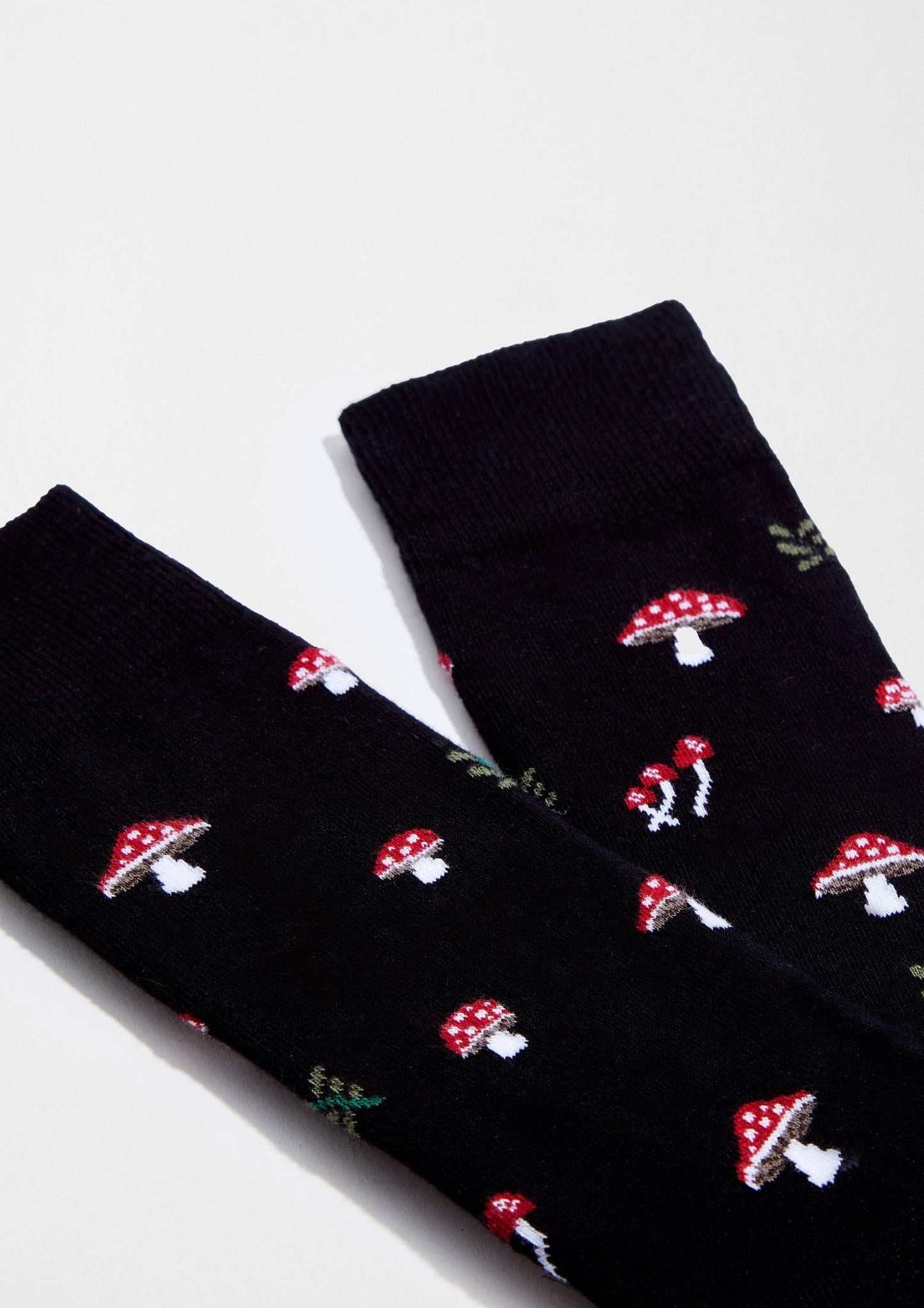 BeMushroom Black - Chaussettes en Coton Bio 100%
