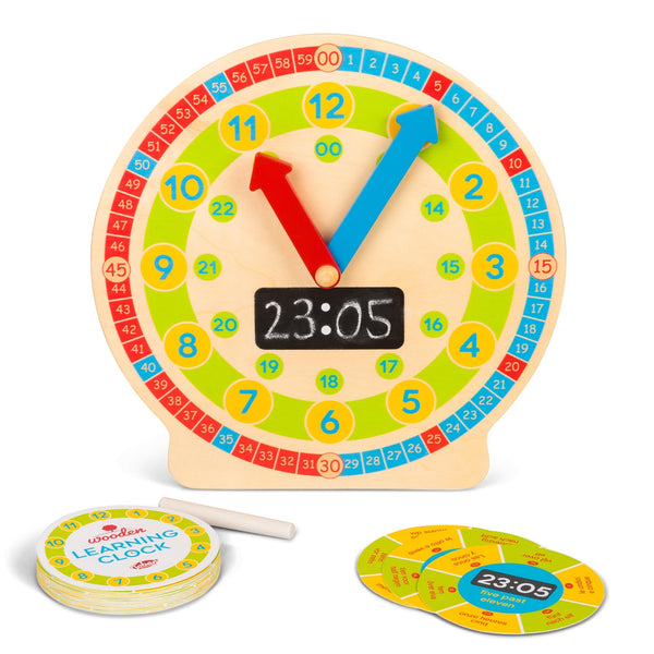 HORLOGE D'APPRENTISSAGE EN BOIS
