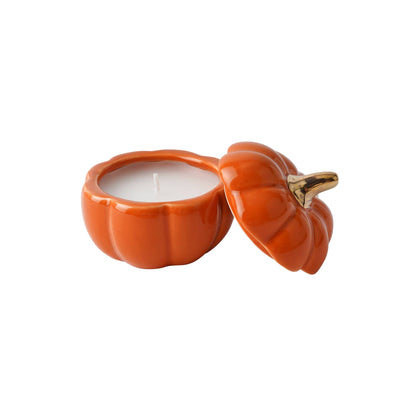 Hug Season Orange Pumpkin Ceramic Candle Holder