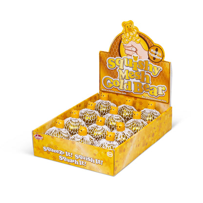 PET EN MAILLE SQUISHY - OURS DORÉ