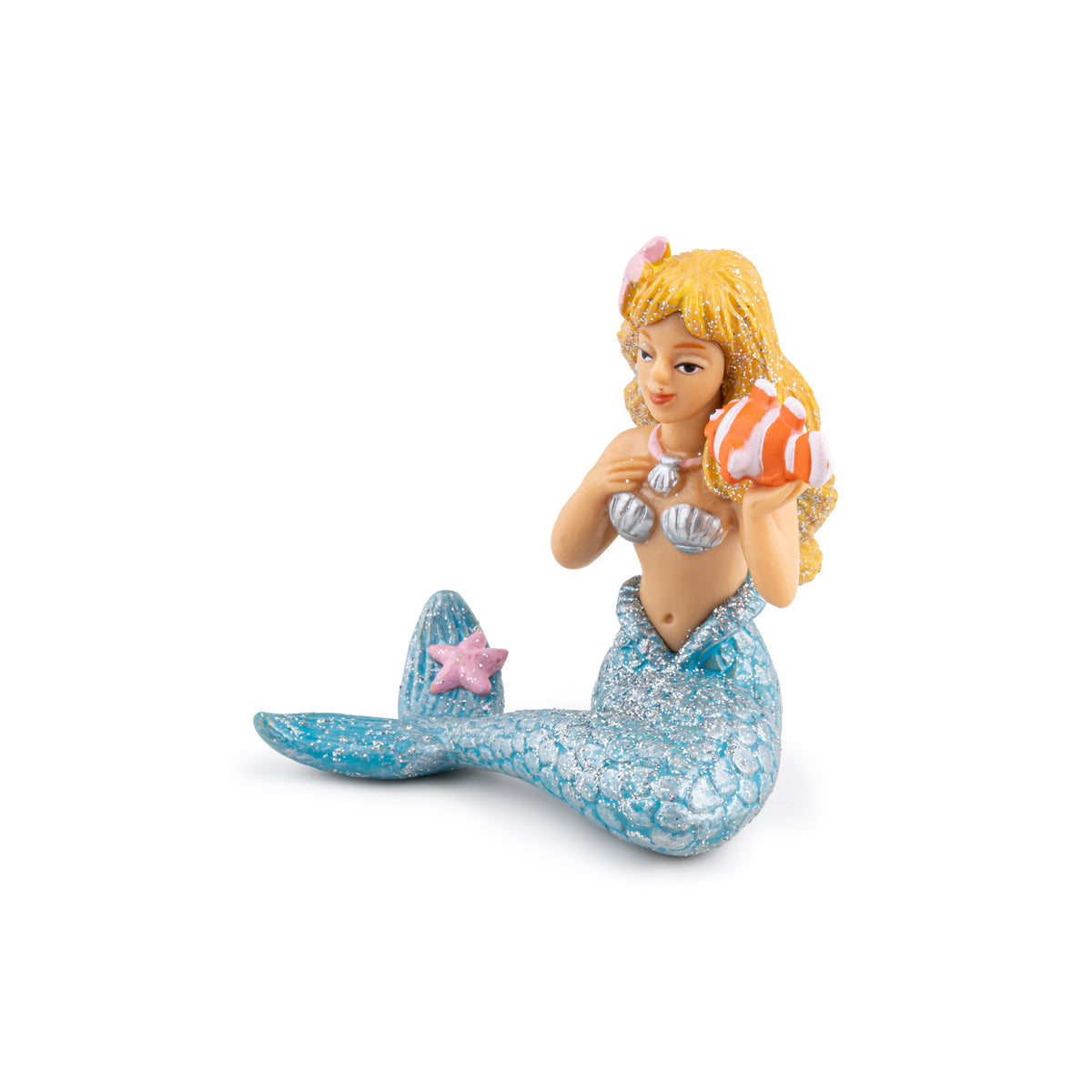 Silver Mermaid Figurine