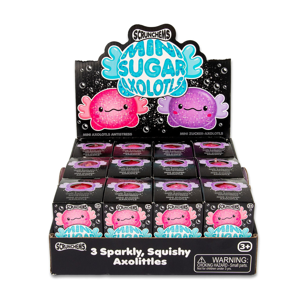 SCRUNCHEMS MINI SUGAR AXOLOTLS - 3PK