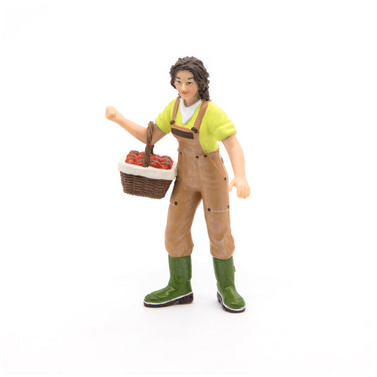 Farmer's wife with a basket figurine