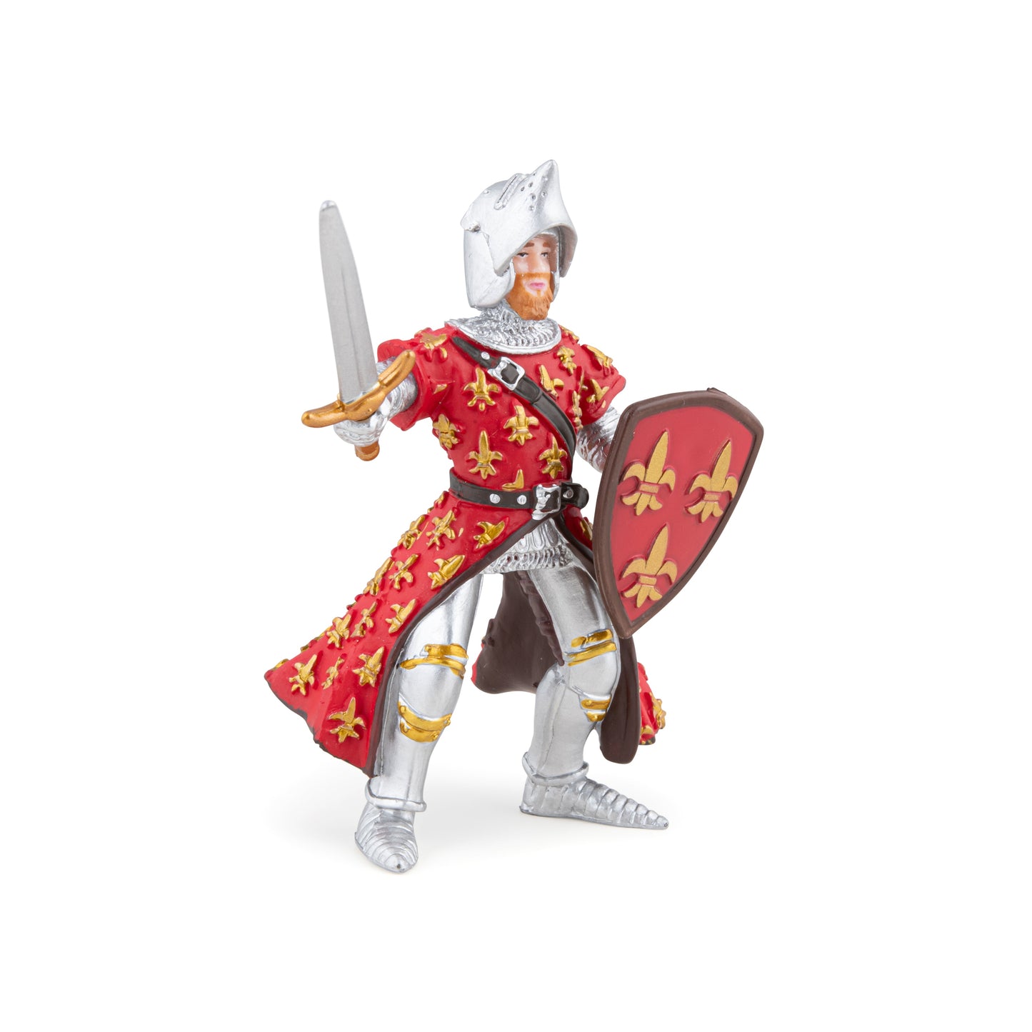 Figurine Prince Philippe rouge Papo - personnage médiéval