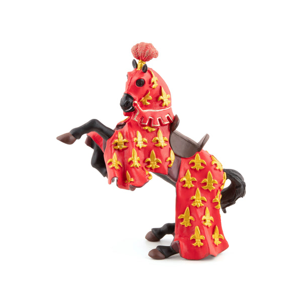 Figurine Cheval du prince Philippe rouge Papo - personnage médiéval