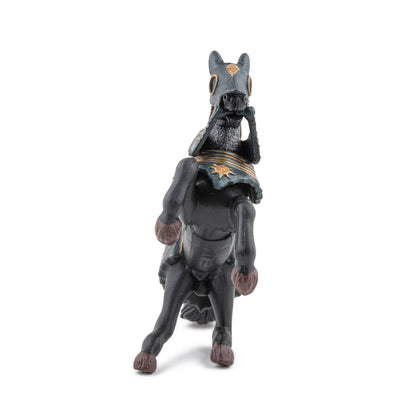 Figurine Cheval en armure noire Papo - personnage médiéval