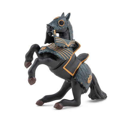 Figurine Cheval en armure noire Papo - personnage médiéval