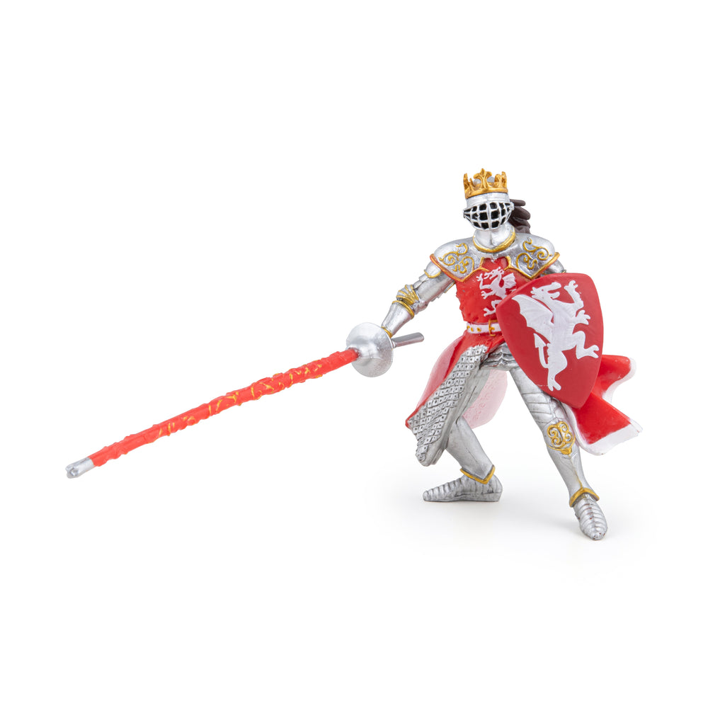 Figurine Roi au dragon rouge
