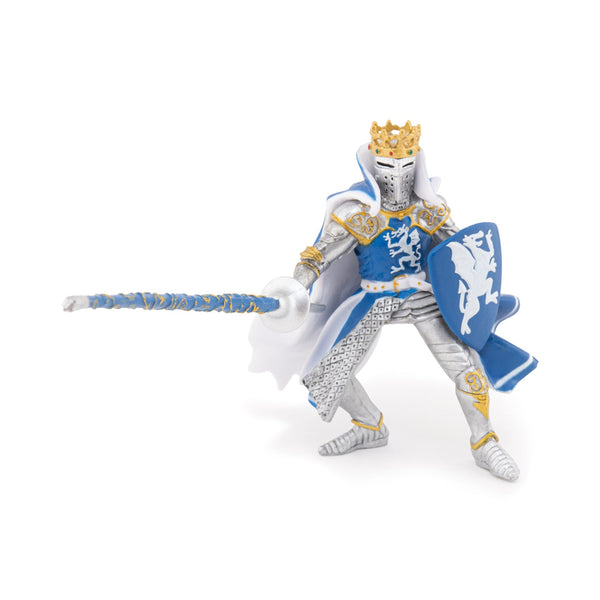 Figurine Roi au dragon bleu Papo - personnage médiéval