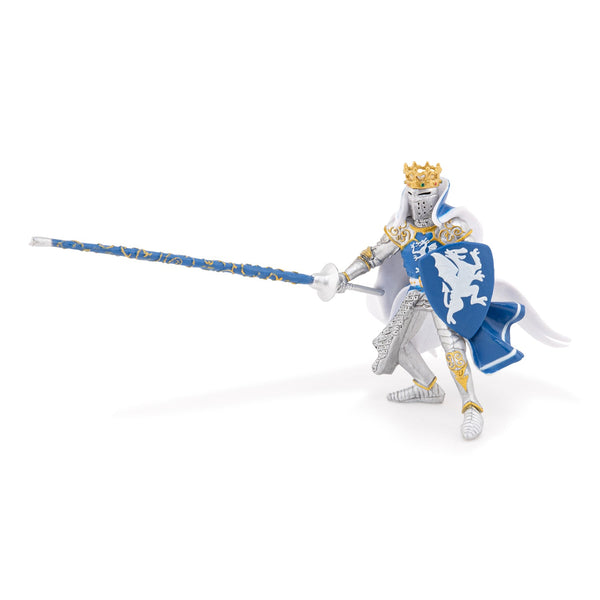 Figurine Roi au dragon bleu Papo - personnage médiéval