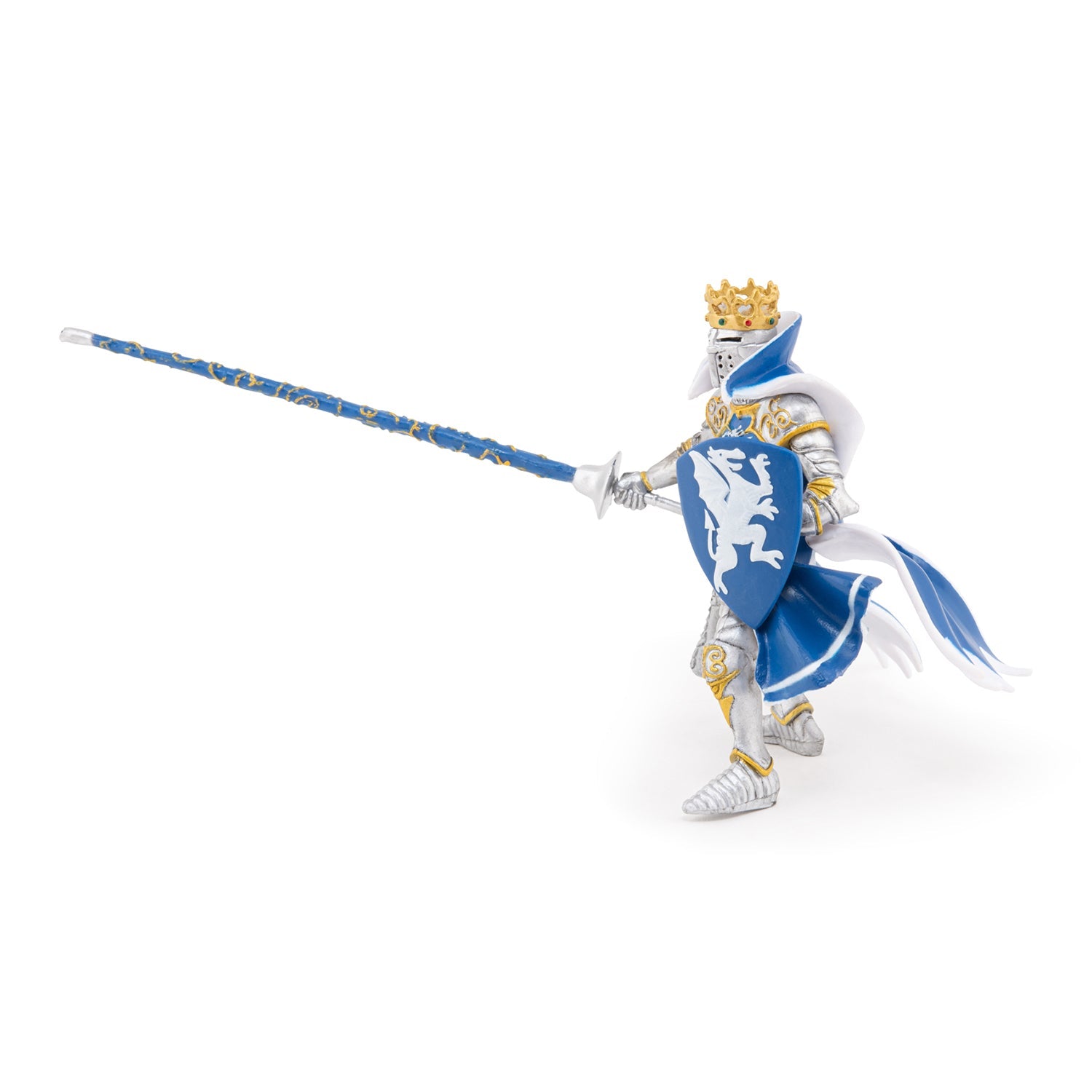 Figurine Roi au dragon bleu Papo - personnage médiéval