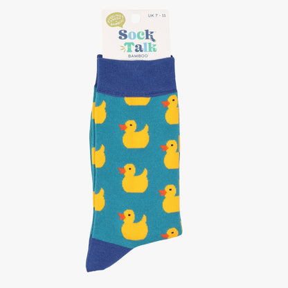 Turquoise Rubber Duck Socks