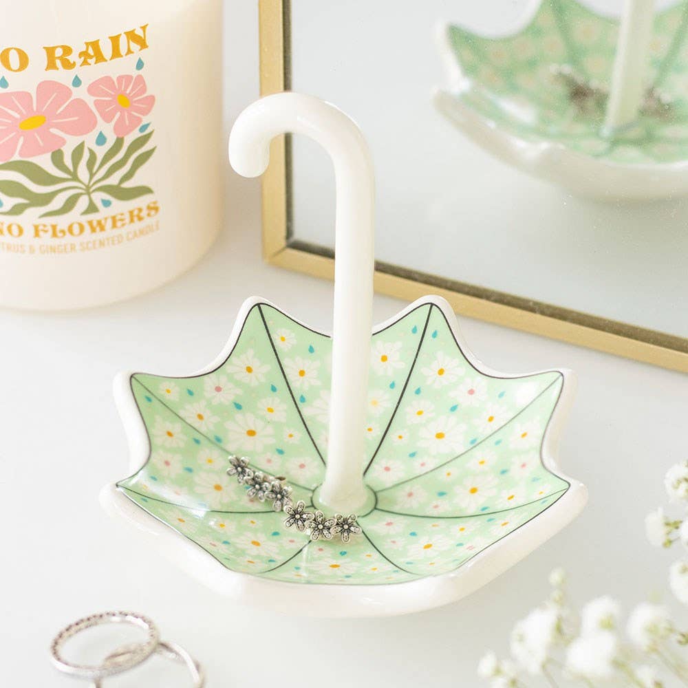 Plat à Bibelots Parapluie Floral