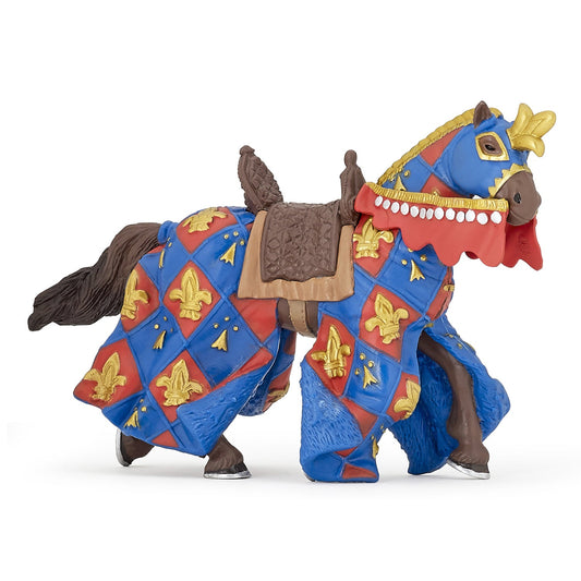 Figurine Cheval bleu fleur de lys