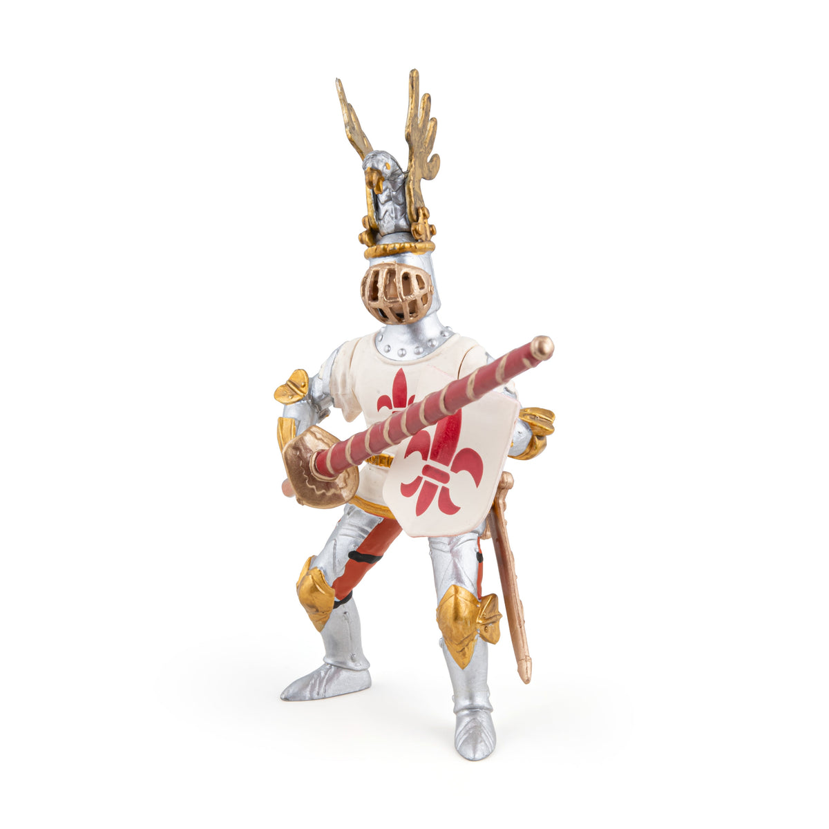 Figurine Chevalier blanc fleur de lys