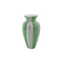 Vase à Fleurs - Vase Plissé - Céramique - Lilas/Vert - 16,5x16,5x29,5 cm