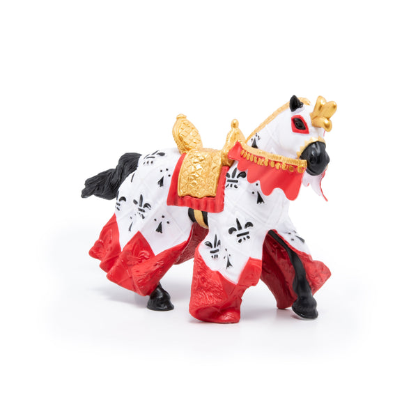 Figurine Cheval du roi Arthur rouge Papo - personnage médiéval