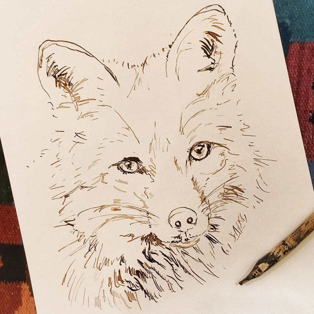 Grußkarte Aquarelle Renard