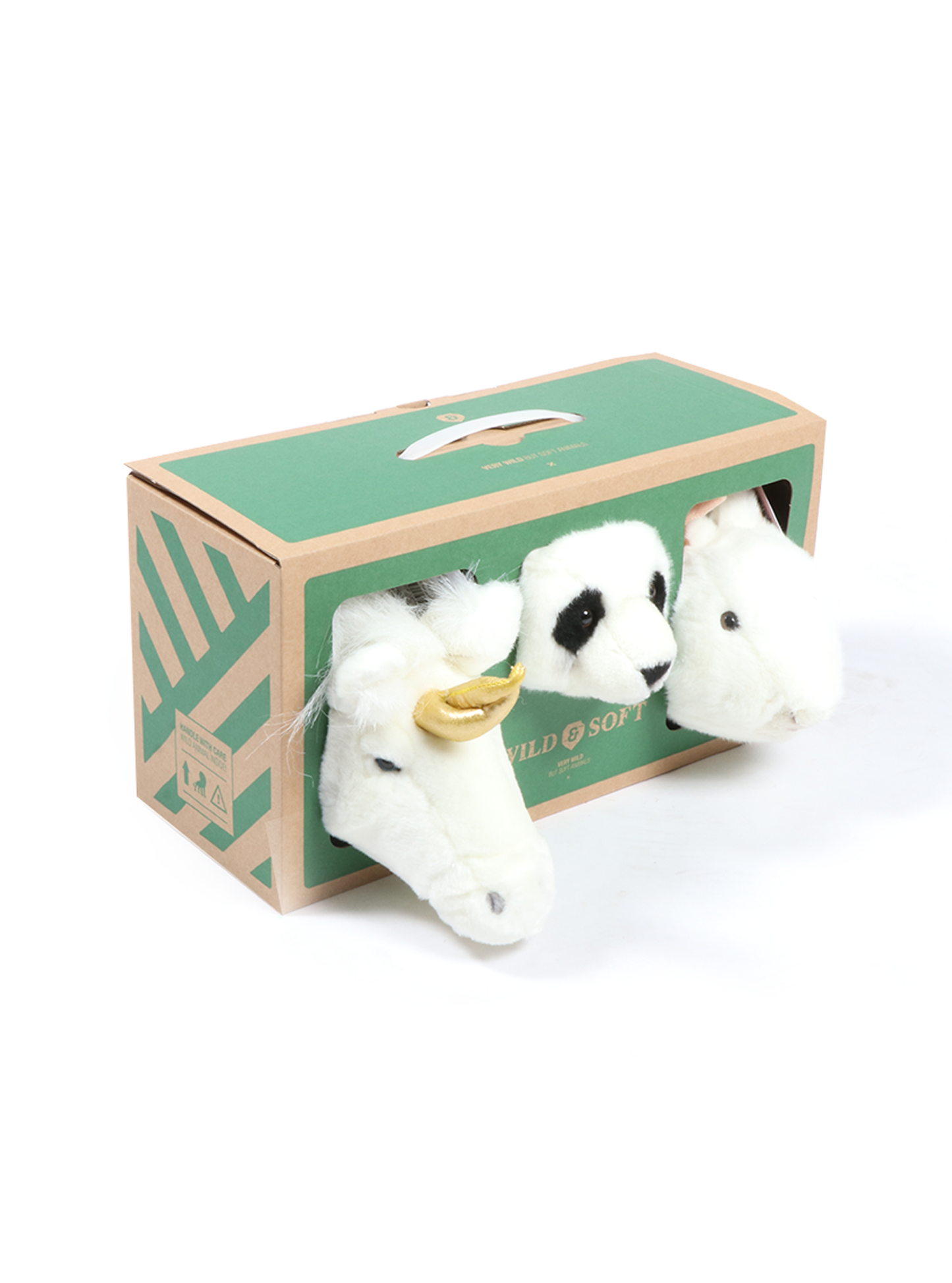 Mini Plush Animal Head Wall Decoration: Gift Set