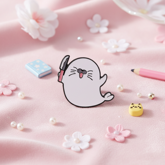 Baby Seal with Knife Pin