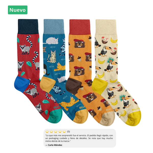 Animal Lover Socks Pack 🦁🦜🐯