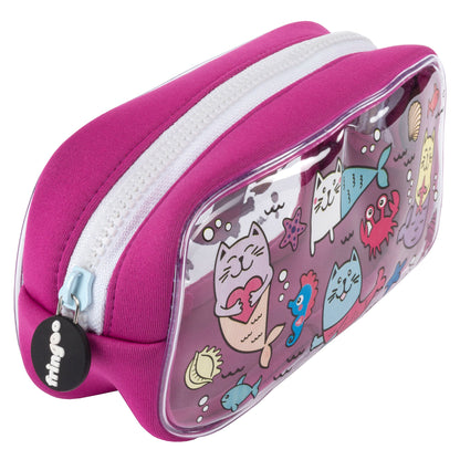 Trousse scolaire en PVC – chat sirène