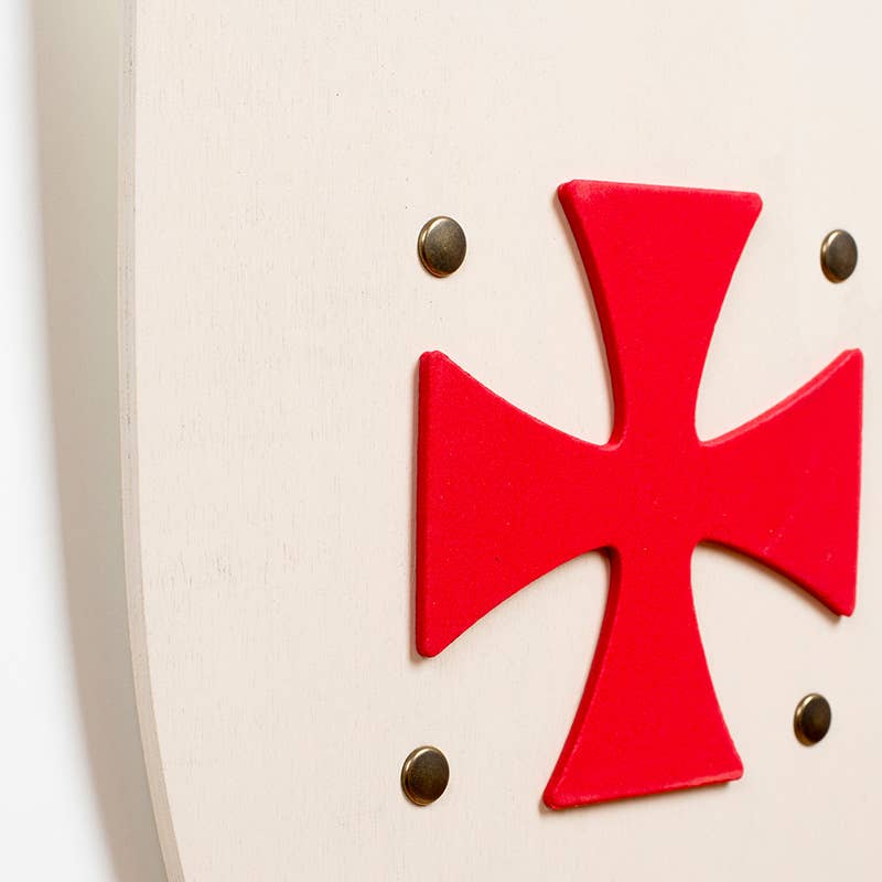 Historisch wit schild met Tempelierskruis