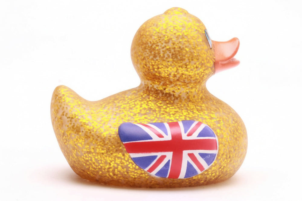Union Jack Duck - Glitter Gold