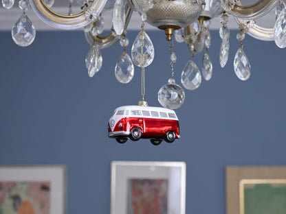 VW T1 Bus Red &amp; White Christmas Decoration