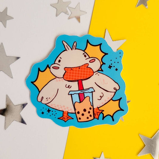 Boba Duck Sticker