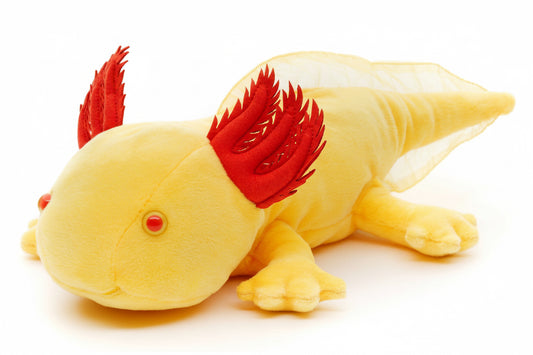 Axolotl plush toy (yellow with red eyes)